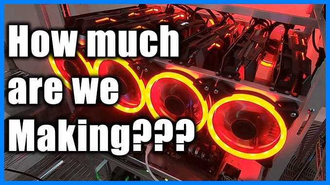 How much is the GPU Crypto Mining Farm Making Mining