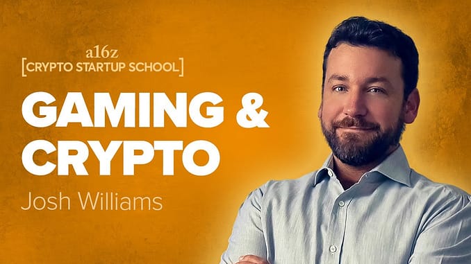 Josh Williams Opportunities for Crypto in Gaming