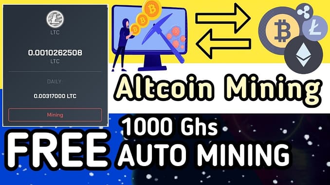 Altcoin Mining Free 1000 Ghs Auto Mining Claim Setiap