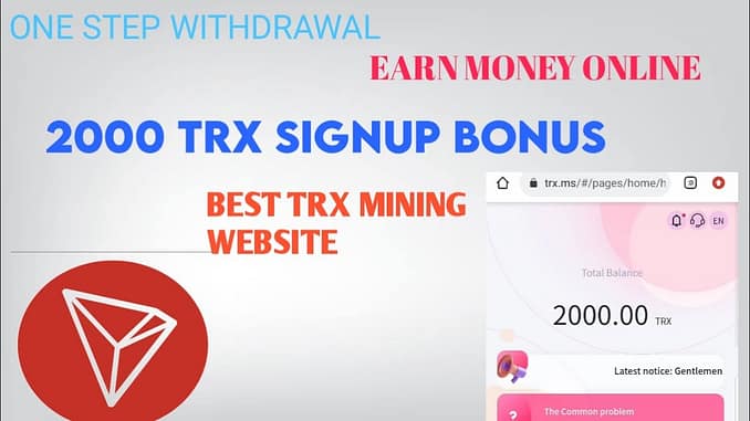 TRX Mining Today Best Tron TRX Mining Website