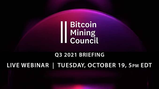 Bitcoin Mining Council Q3 2021 Briefing