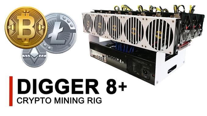 Cryptocurrency Mining Rig South Africa – Digger 8 + l Bitcoin Mining Rig 2020